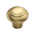 Heritage Brass Bead Design Round Cupboard Knob – 32mm Ø